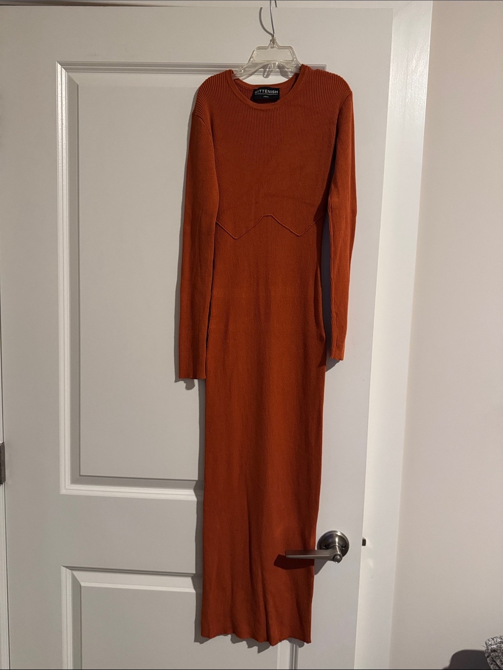 Kittenish Long Sleeve Knit Maxi Dress